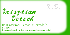 krisztian detsch business card